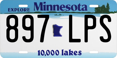 MN license plate 897LPS