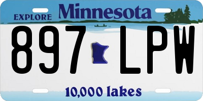 MN license plate 897LPW