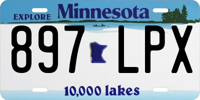 MN license plate 897LPX