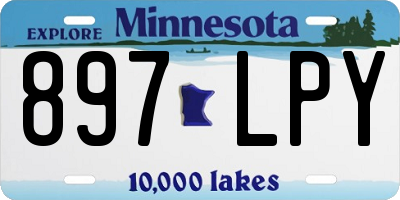 MN license plate 897LPY