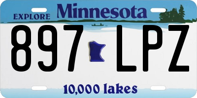 MN license plate 897LPZ