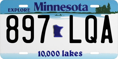 MN license plate 897LQA