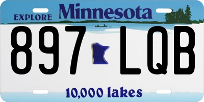 MN license plate 897LQB