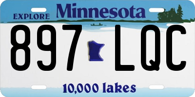 MN license plate 897LQC