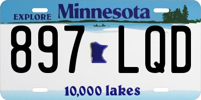 MN license plate 897LQD