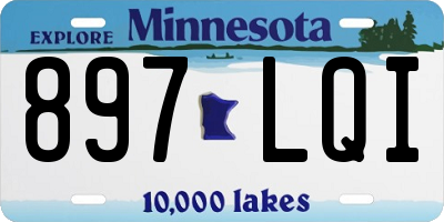 MN license plate 897LQI