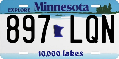 MN license plate 897LQN
