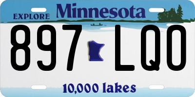 MN license plate 897LQO