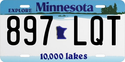 MN license plate 897LQT