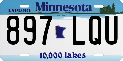 MN license plate 897LQU