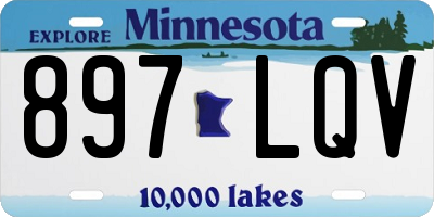 MN license plate 897LQV