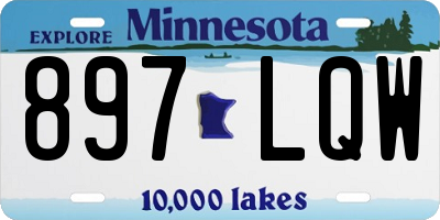 MN license plate 897LQW