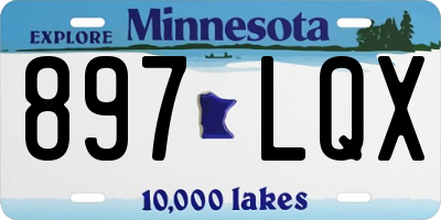 MN license plate 897LQX