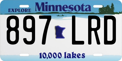MN license plate 897LRD