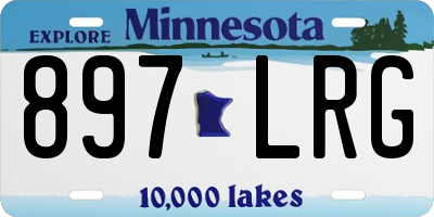 MN license plate 897LRG