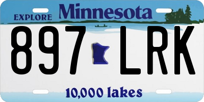 MN license plate 897LRK