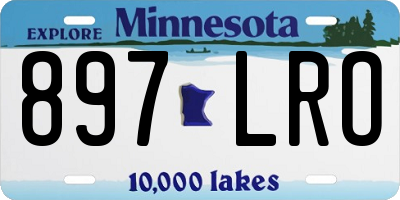 MN license plate 897LRO