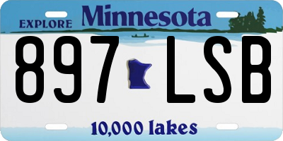 MN license plate 897LSB