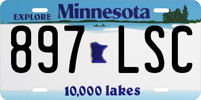 MN license plate 897LSC