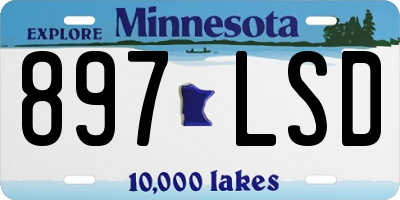 MN license plate 897LSD
