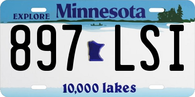 MN license plate 897LSI
