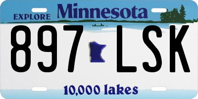 MN license plate 897LSK