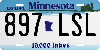 MN license plate 897LSL
