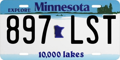 MN license plate 897LST