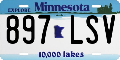 MN license plate 897LSV