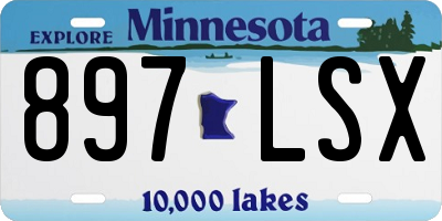 MN license plate 897LSX