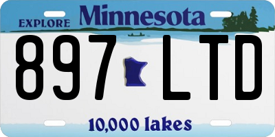 MN license plate 897LTD
