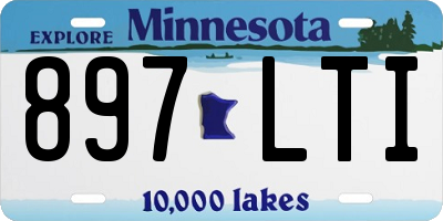 MN license plate 897LTI