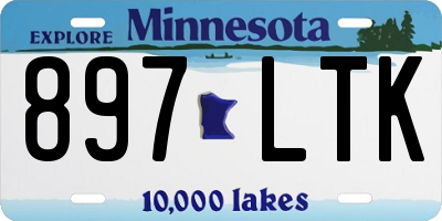 MN license plate 897LTK