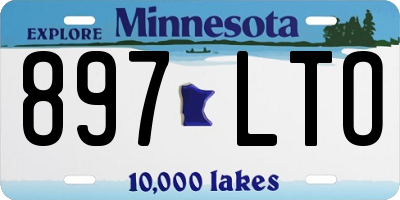 MN license plate 897LTO