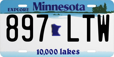 MN license plate 897LTW