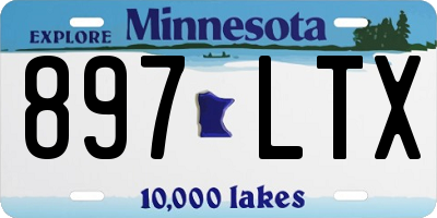 MN license plate 897LTX