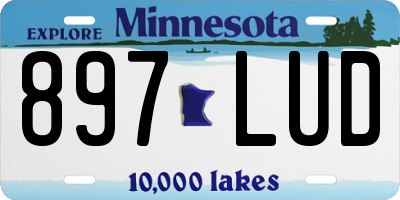 MN license plate 897LUD