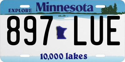 MN license plate 897LUE