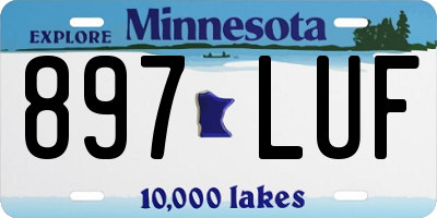 MN license plate 897LUF