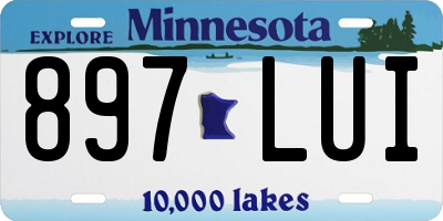MN license plate 897LUI