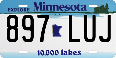 MN license plate 897LUJ