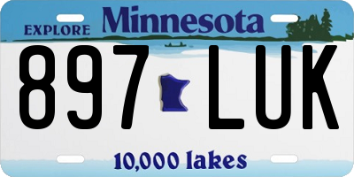 MN license plate 897LUK
