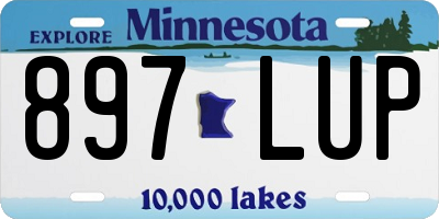 MN license plate 897LUP