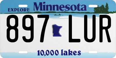 MN license plate 897LUR