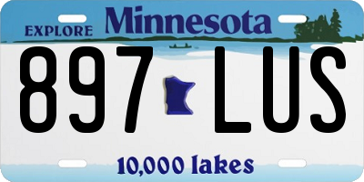 MN license plate 897LUS