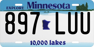MN license plate 897LUU