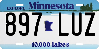 MN license plate 897LUZ
