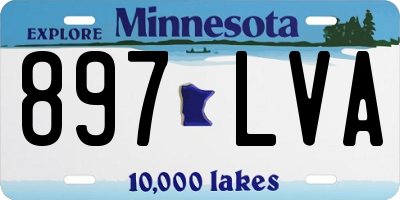 MN license plate 897LVA