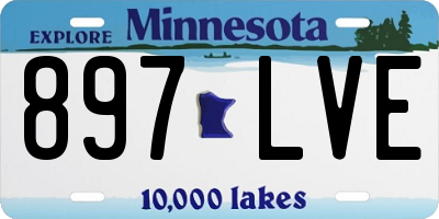 MN license plate 897LVE