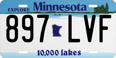 MN license plate 897LVF